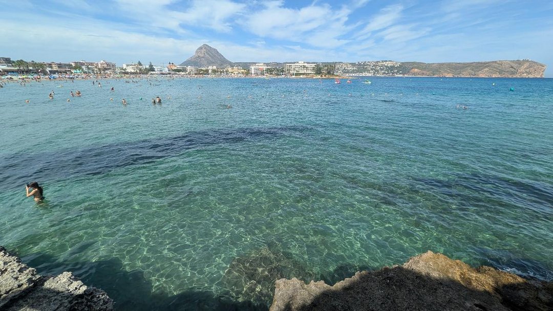 Playa del Arenal de Javea, estaba preciosa el agua ayer...