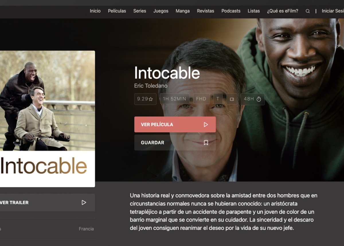 eFilm - Un "netflix" para cinéfilos legal y gratis con más de 30.000 títulos