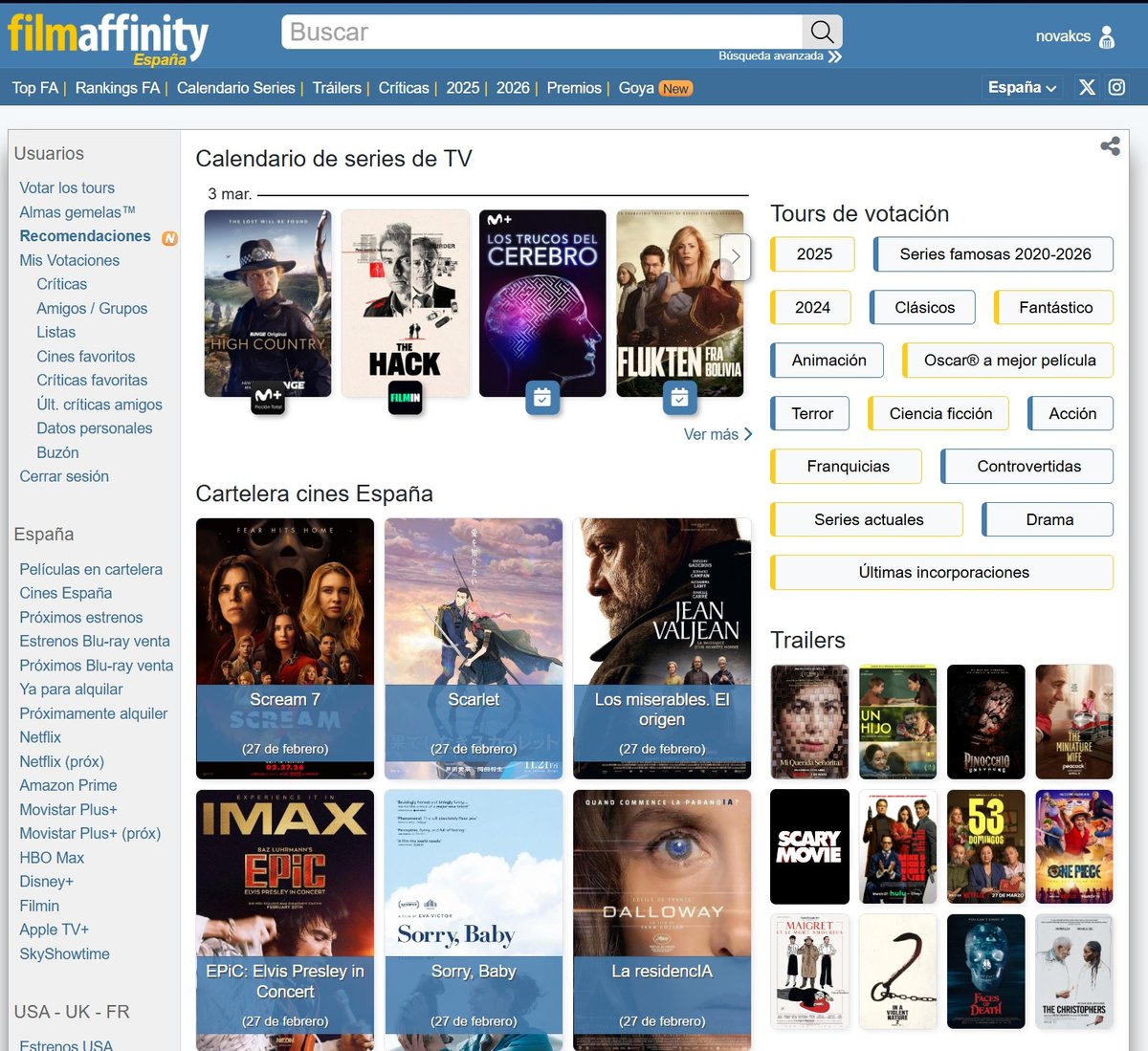 FilmAffinity - Catálogo de series y pelis en Español con nota